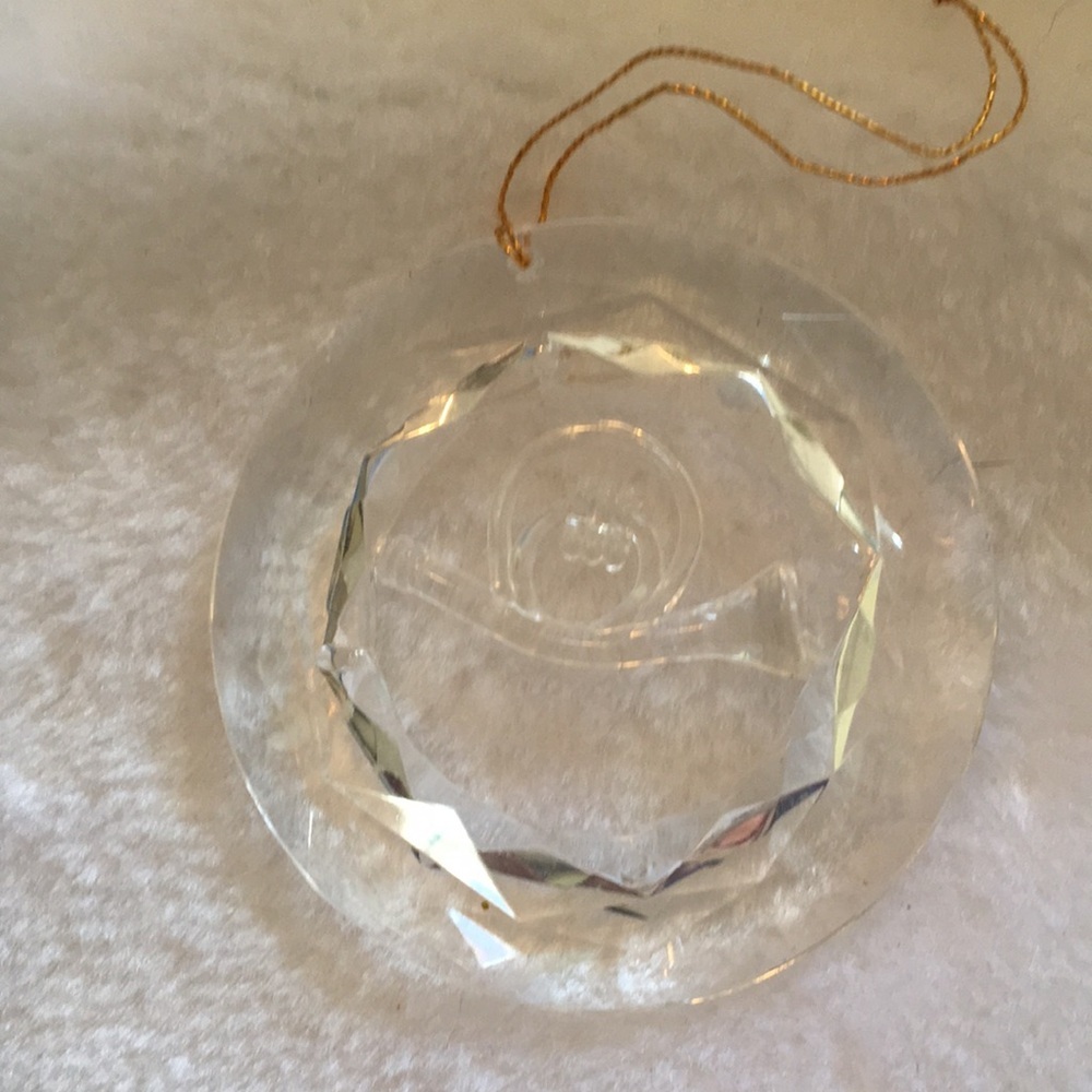 Crystal Angel Ornament with Gold String
